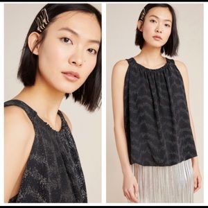Anthropologie Carly Shimmer Blouse